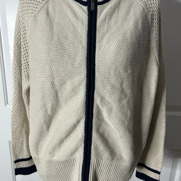 NIC + ZOE COTTON MESH ZIPPED UP CARDIGAN
(Size large) - Picture 7 of 11